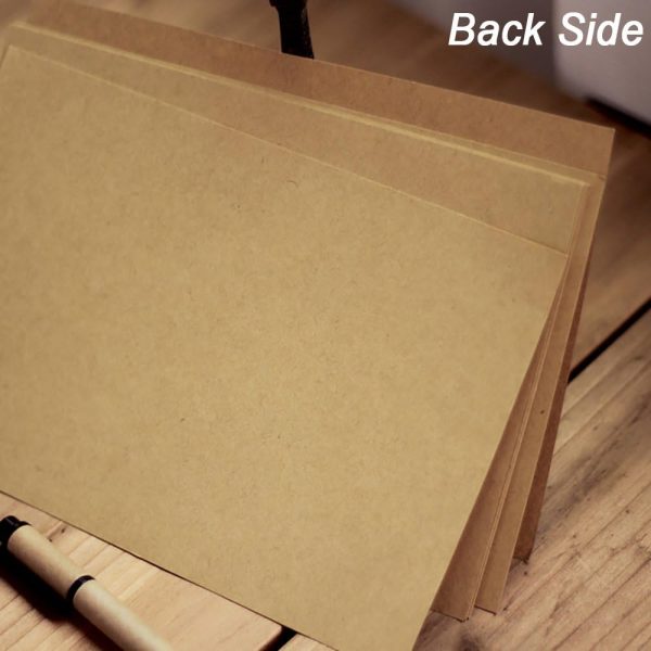 100 Sheets Vintage Kraft Stationary Paper 5.71 x 8.27 inch, A5 Size 120gsm Lined Stationery Writing Letter Papers Bulk Set for Personalized Letters, Creative Poems, Lyrics, Office Notes, etc - Image 3