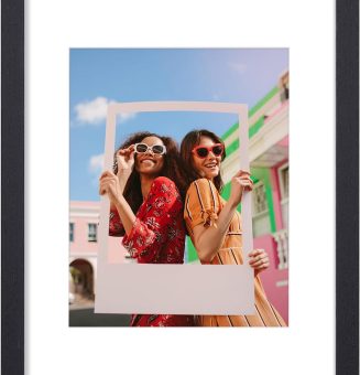 Vittanly 11x14 Picture Frame, Display Pictures 8x10 with Mat or 11x14 without Mat, Photo Frame for Wall Mounting, Black, 1 Pack